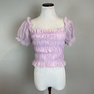 American Threads Coquette Smocked Top Size Small / Medium‎ Fairy Mermaidcore